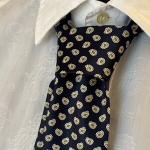 Men's Mercedes navy and cream tie